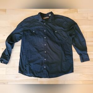 Roper men's size XL snap up black shirt